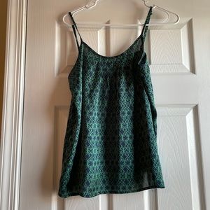 The Limited size medium camisole, navy & green adjustable straps.